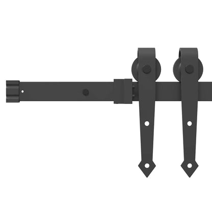 Schiebetür Manuell Weiß 83 x 211 cm Holz und Metall