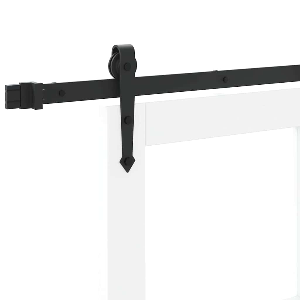 Schiebetür Manuell Weiß 83 x 211 cm Holz und Metall
