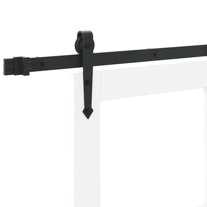 Schiebetür Manuell Weiß 83 x 211 cm Holz und Metall