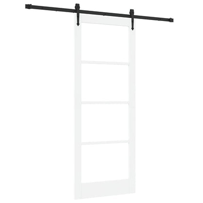 Schiebetür Manuell Weiß 83 x 211 cm Holz und Metall