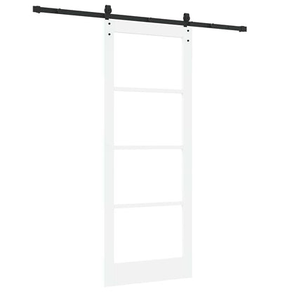 Schiebetür Manuell Weiß 83 x 211 cm Holz und Metall