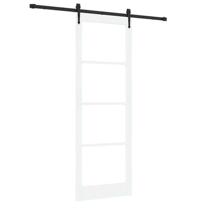 Schiebetür Manuell Weiß 83 x 232 cm Holz und Metall