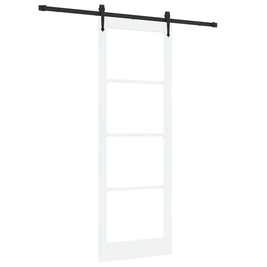 Schiebetür Manuell Weiß 83 x 232 cm Holz und Metall