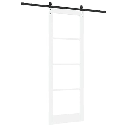 Schiebetür Weiß 83 x 232 cm Holz und Metall