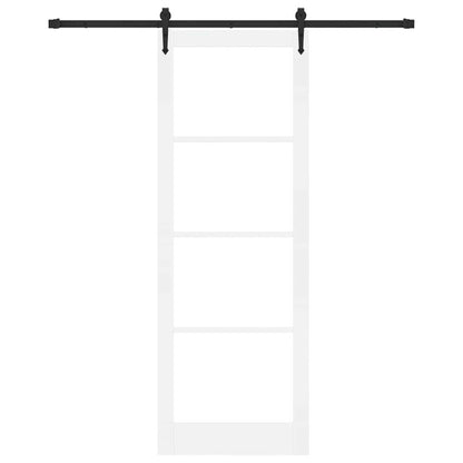 Schiebetür Manuell Weiß 83 x 232 cm Holz und Metall