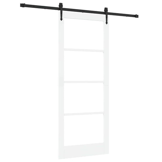 Schiebetür Manuell Weiß 86 x 211 cm Holz und Metall