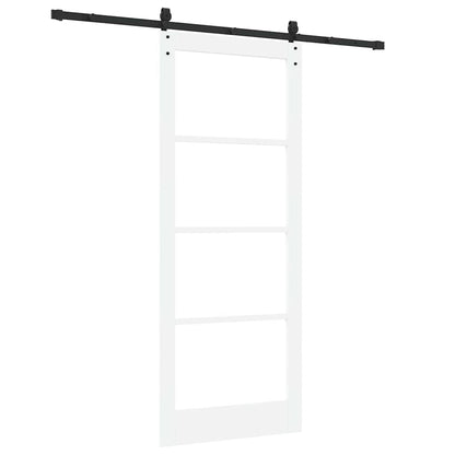 Schiebetür Manuell Weiß 86 x 211 cm Holz und Metall