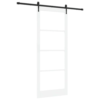 Schiebetür Manuell Weiß 93 x 232 cm Holz und Metall
