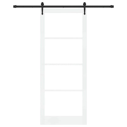 Schiebetür Manuell Weiß 93 x 232 cm Holz und Metall