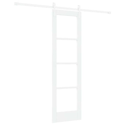 Schiebetür Manuell Weiß 61 x 198.5 cm Holz und Metall