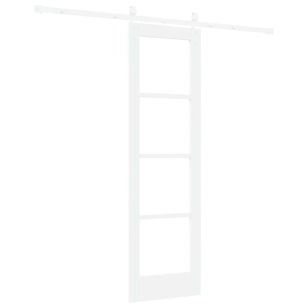 Schiebetür Manuell Weiß 61 x 198.5 cm Holz und Metall