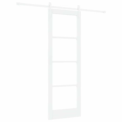 Schiebetür Manuell Weiß 73,5 x 211 cm Holz und Metall