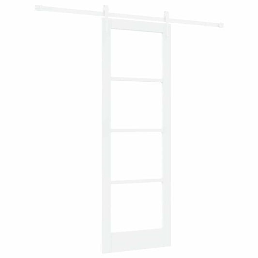 Schiebetür Manuell Weiß 73,5 x 211 cm Holz und Metall