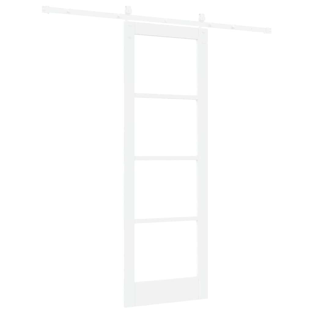Schiebetür Weiß 73,5 x 211 cm Holz und Metall