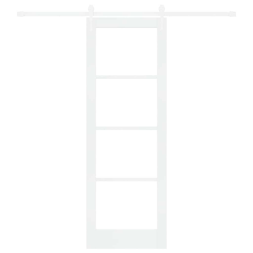 Schiebetür Weiß 73,5 x 211 cm Holz und Metall