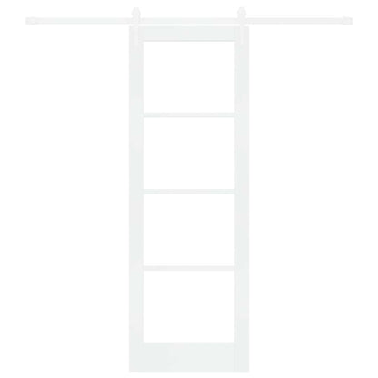 Schiebetür Weiß 73,5 x 211 cm Holz und Metall