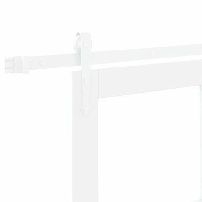 Schiebetür Manuell Weiß 78 x 202 cm Holz und Metall