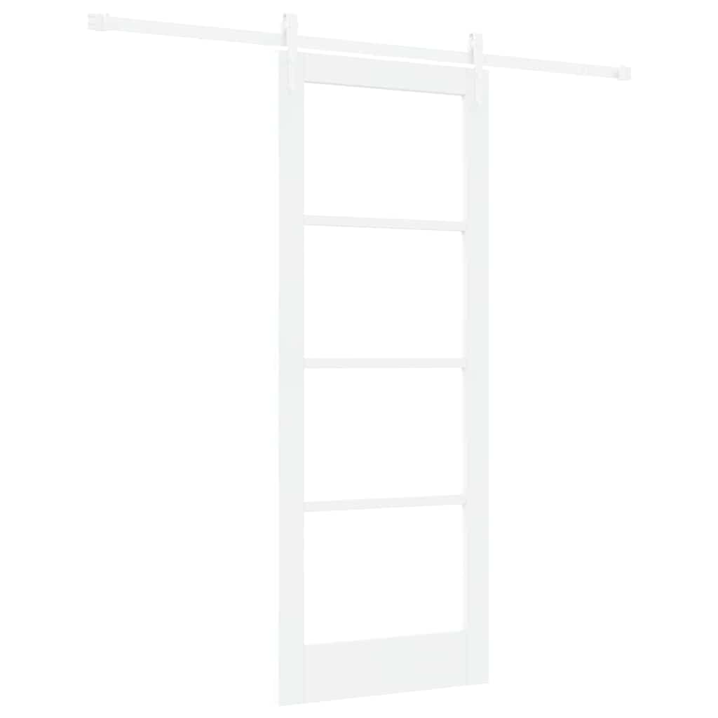 Schiebetür Weiß 78 x 202 cm Holz und Metall