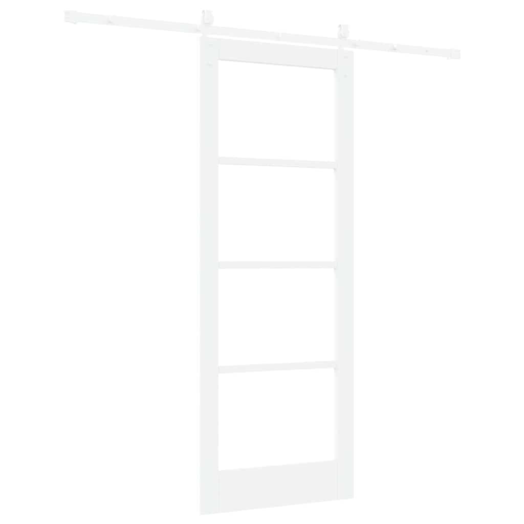 Schiebetür Weiß 78 x 202 cm Holz und Metall