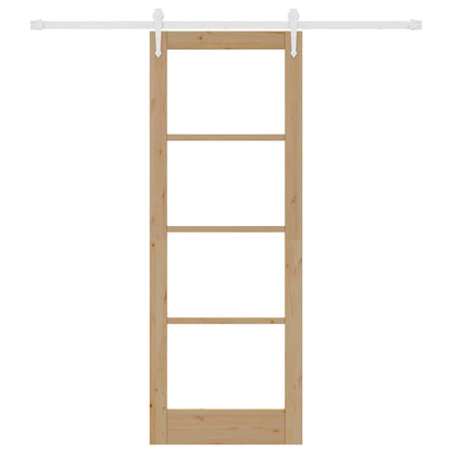 Schiebetür Manuell Braun 78 x 211 cm Holz und Metall