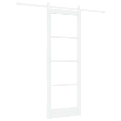 Schiebetür Manuell Weiß 78 x 211 cm Holz und Metall