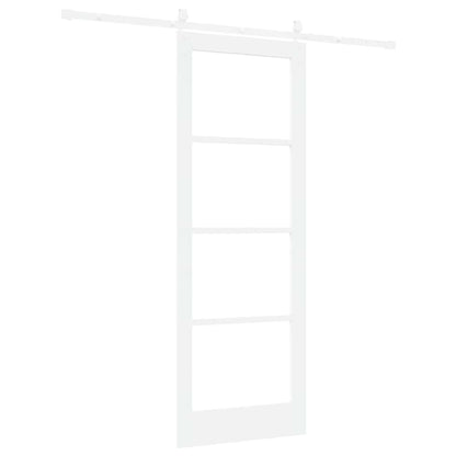 Schiebetür Manuell Weiß 78 x 211 cm Holz und Metall