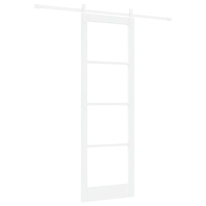 Schiebetür Manuell Weiß 78 x 232 cm Holz und Metall