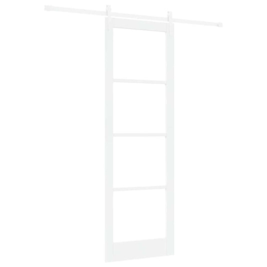Schiebetür Manuell Weiß 78 x 232 cm Holz und Metall