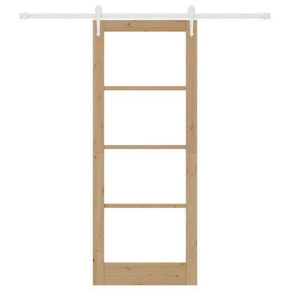 Schiebetür Manuell Braun 83 x 211 cm Holz und Metall
