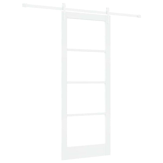 Schiebetür Manuell Weiß 83 x 211 cm Holz und Metall
