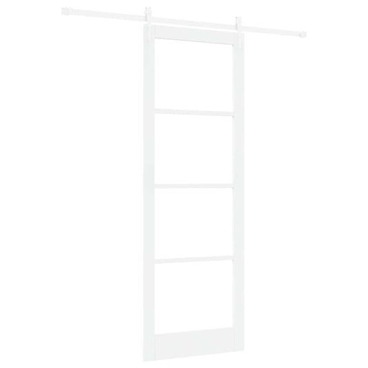 Schiebetür Manuell Weiß 83 x 232 cm Holz und Metall