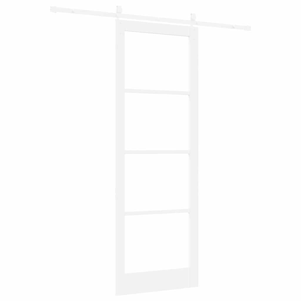 Schiebetür Manuell Weiß 83 x 232 cm Holz und Metall