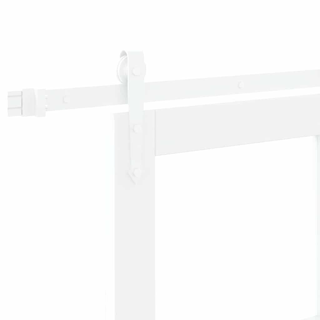 Schiebetür Manuell Weiß 86 x 211 cm Holz und Metall