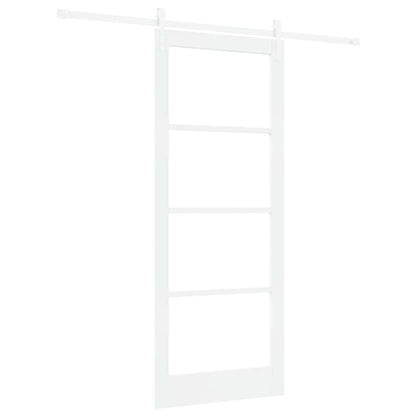 Schiebetür Manuell Weiß 86 x 211 cm Holz und Metall