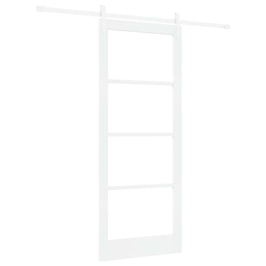 Schiebetür Manuell Weiß 86 x 211 cm Holz und Metall