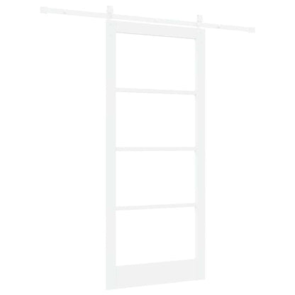 Schiebetür Manuell Weiß 93 x 211 cm Holz und Metall