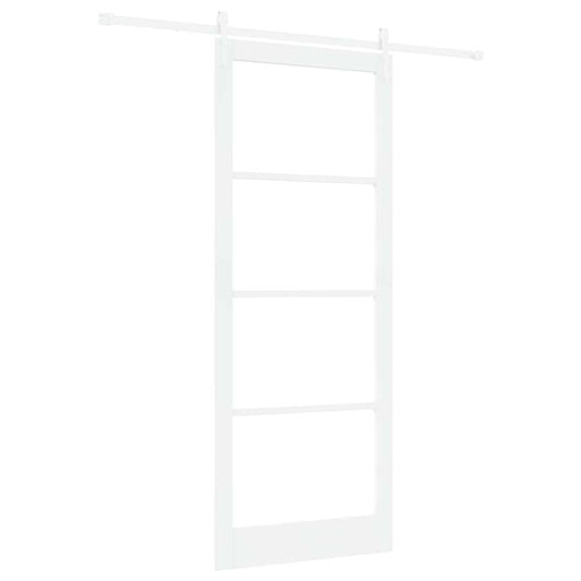 Schiebetür Manuell Weiß 93 x 232 cm Holz und Metall