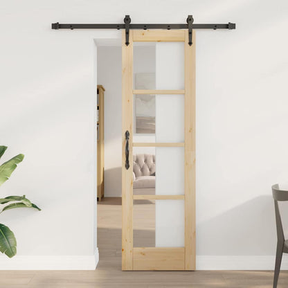 Schiebetür ORKDAL Braun 61 x 198,5 cm Holz und Metall
