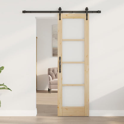 Schiebetür ORKDAL Braun 61 x 198,5 cm Holz und Metall