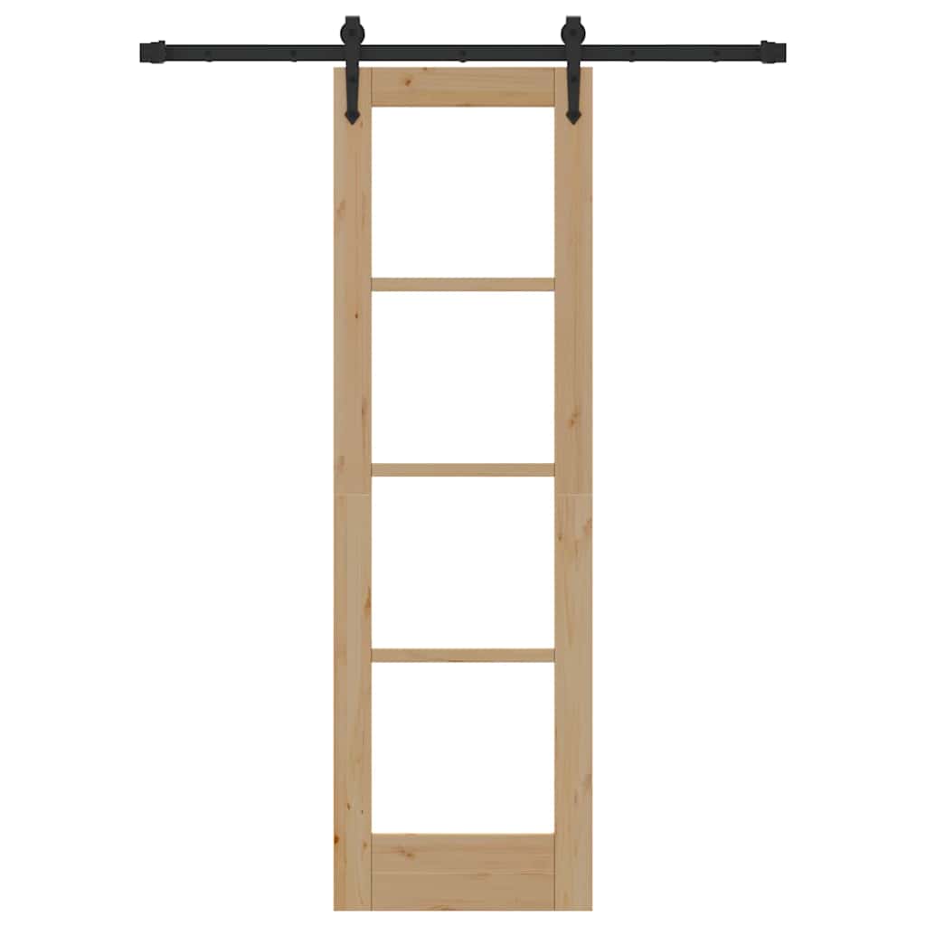 Schiebetür ORKDAL Braun 61 x 198,5 cm Holz und Metall