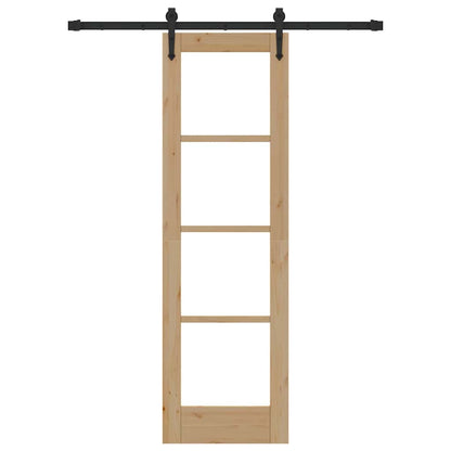 Schiebetür ORKDAL Braun 61 x 198,5 cm Holz und Metall