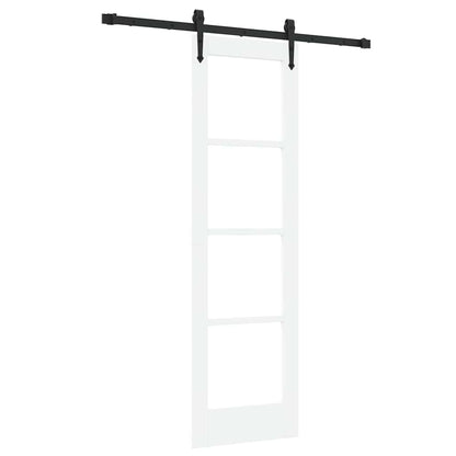Schiebetür Manuell Weiß 61 x 198.5 cm Holz und Metall