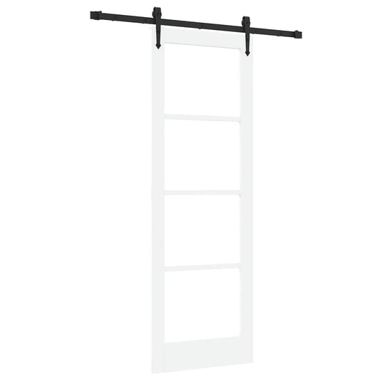 Schiebetür Manuell Weiß 73,5 x 211 cm Holz und Metall