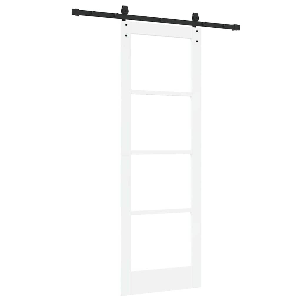 Schiebetür ORKDAL Weiß 73,5 x 211 cm Holz und Metall