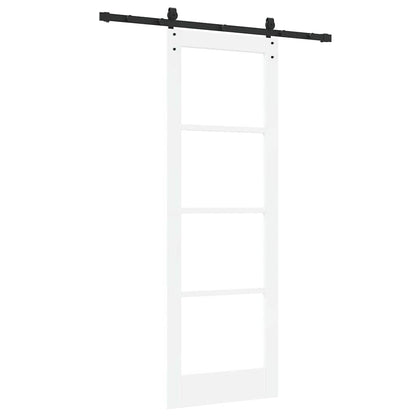Schiebetür ORKDAL Weiß 73,5 x 211 cm Holz und Metall