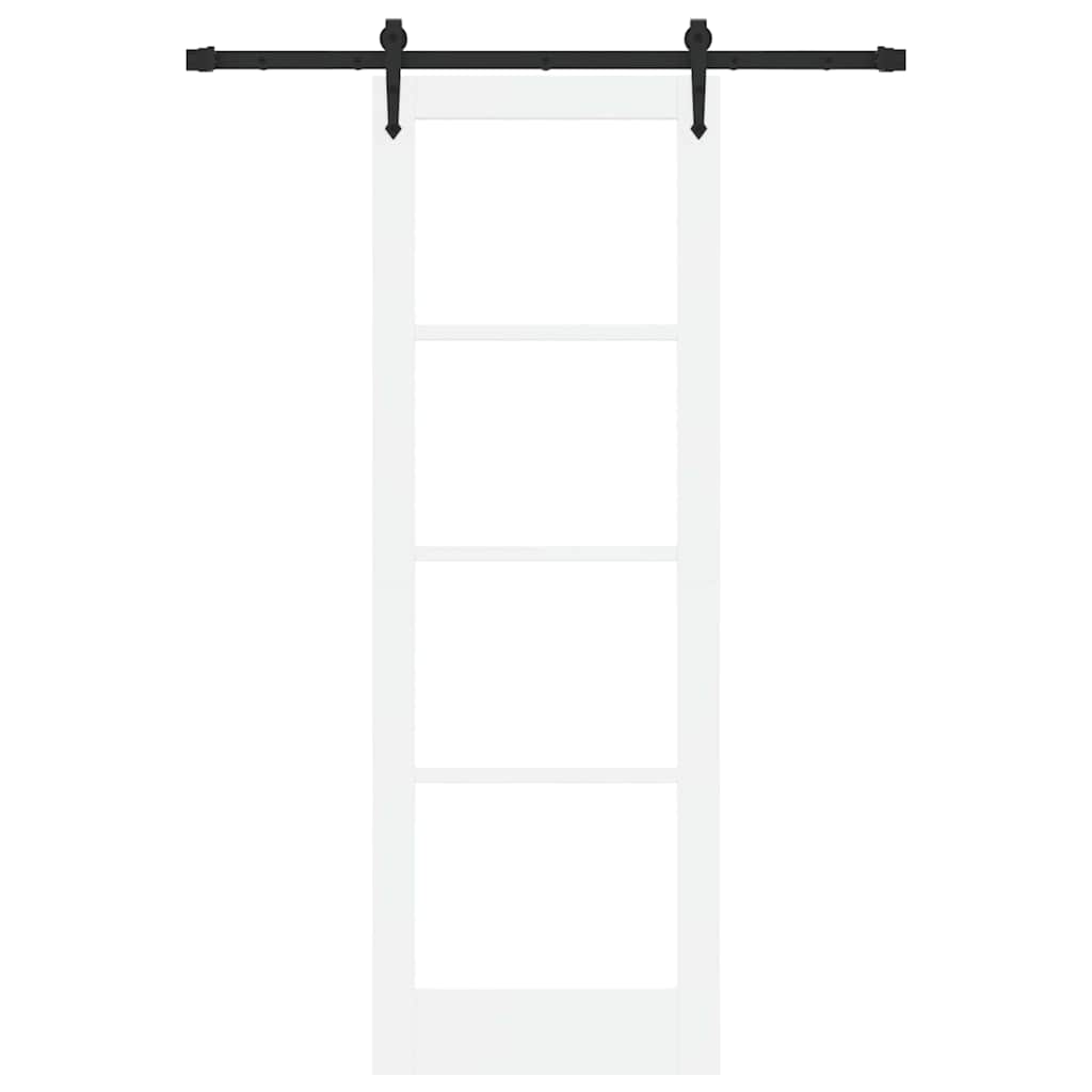 Schiebetür ORKDAL Weiß 73,5 x 211 cm Holz und Metall