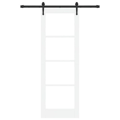 Schiebetür ORKDAL Weiß 73,5 x 211 cm Holz und Metall