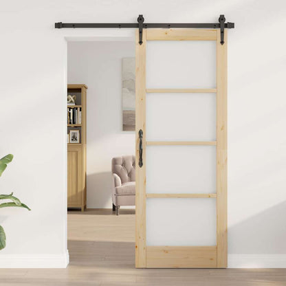 Schiebetür ORKDAL Braun 78 x 202 cm Holz und Metall