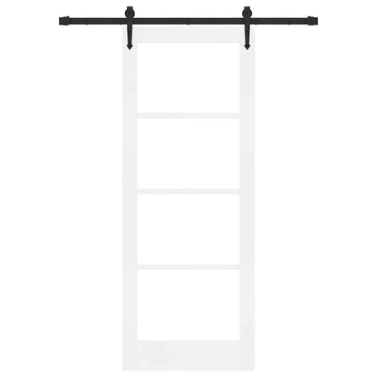 Schiebetür ORKDAL Weiß 78 x 202 cm Holz und Metall