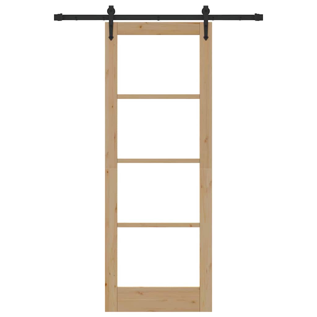 Schiebetür ORKDAL Braun 78 x 211 cm Holz und Metall